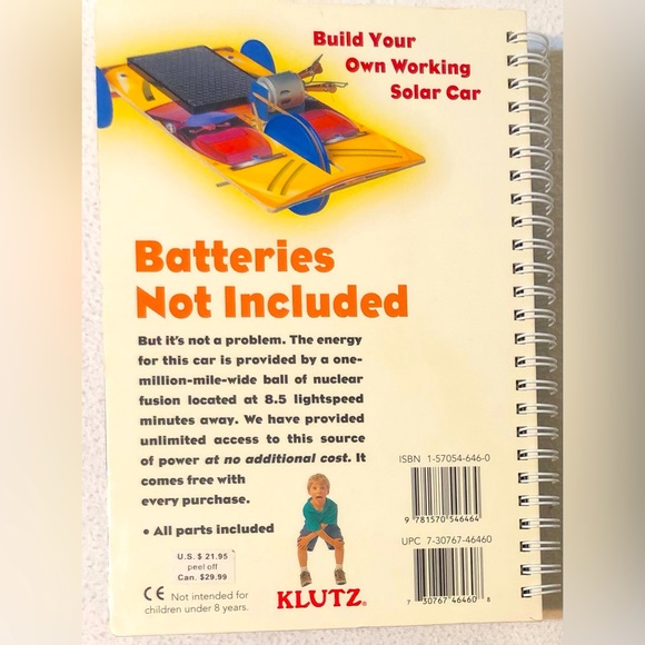 The Solar Car Building Kit in a Book by Klutz. - Picture 2 of 6